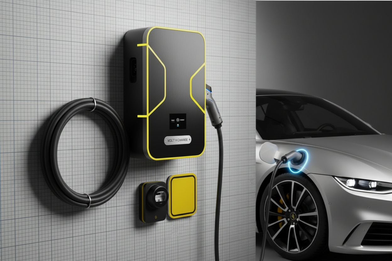 EV Charger with Car